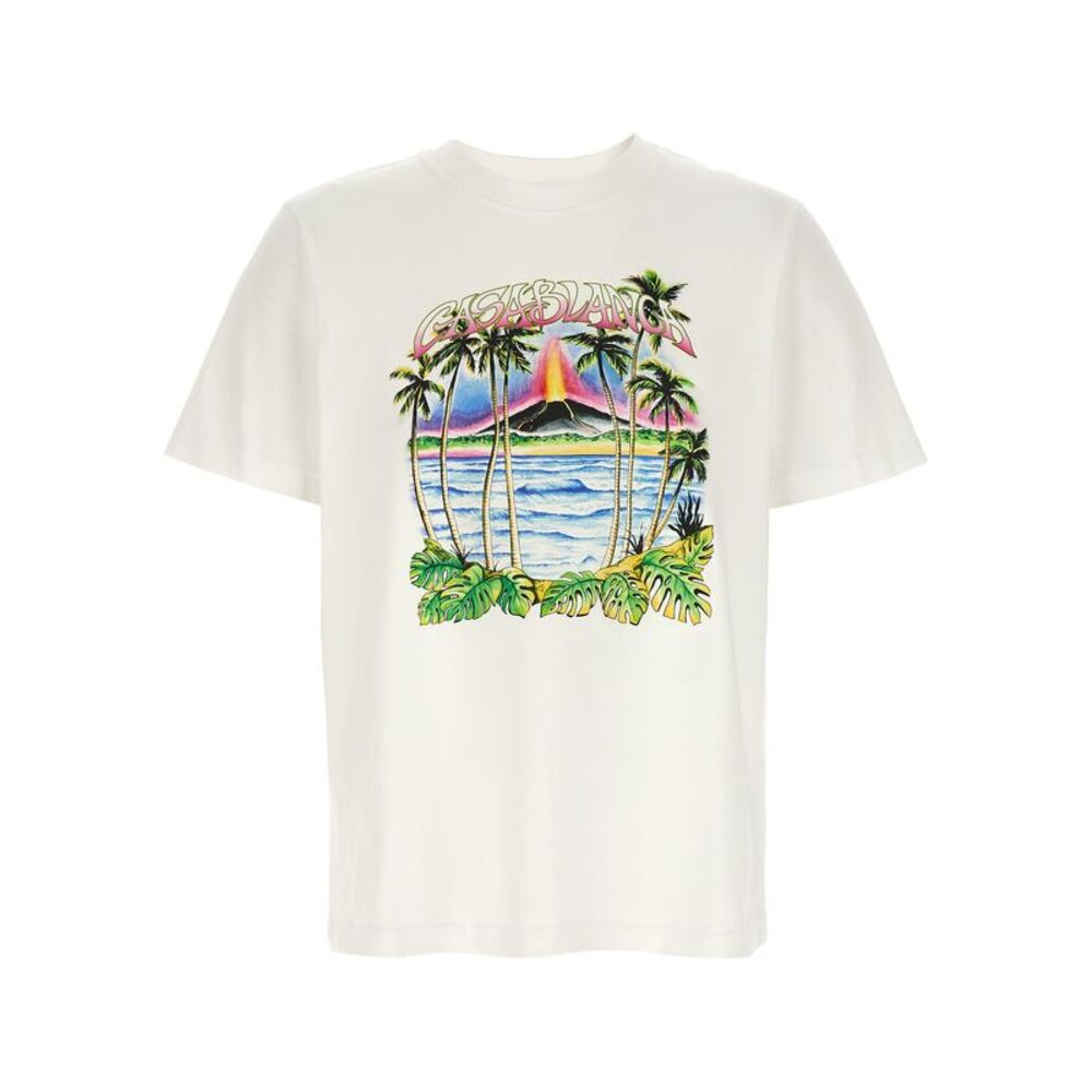 Casablanca White Organic Cotton Men's T-Shirt